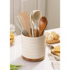 MIKIGEY Utensil Holder, 360° Large Ceramic Kitchen Utensil Holder for