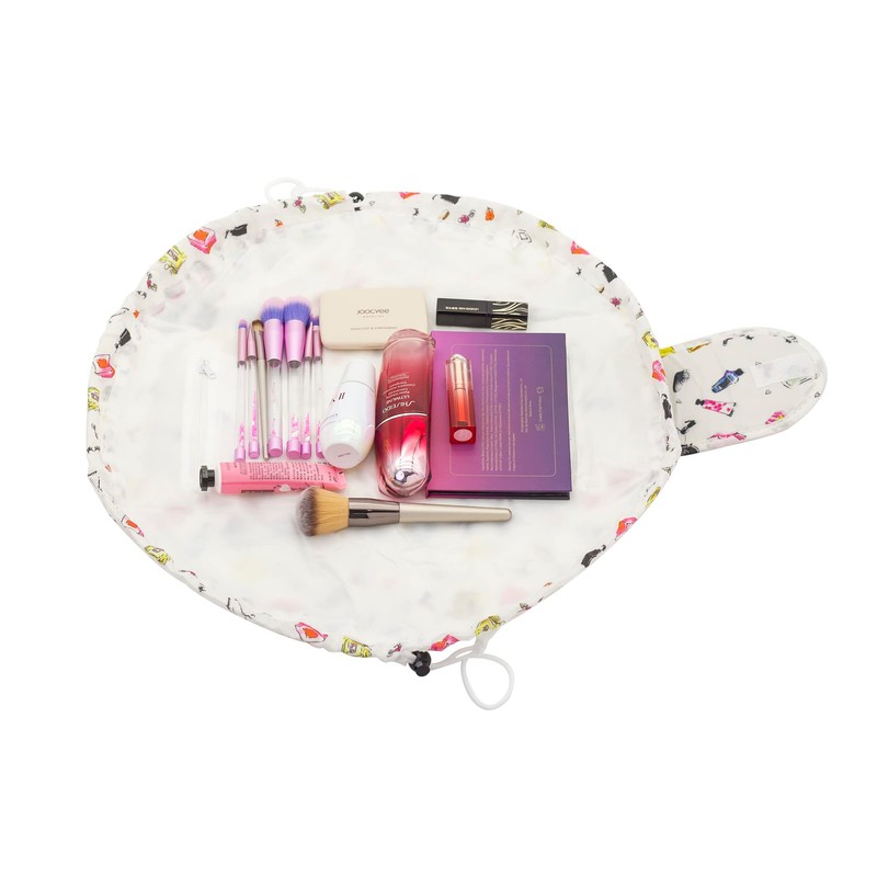 Lazy Cosmetic Bag, ONEGenug Makeup Bag, Drawstring Design One-Step Organizer,