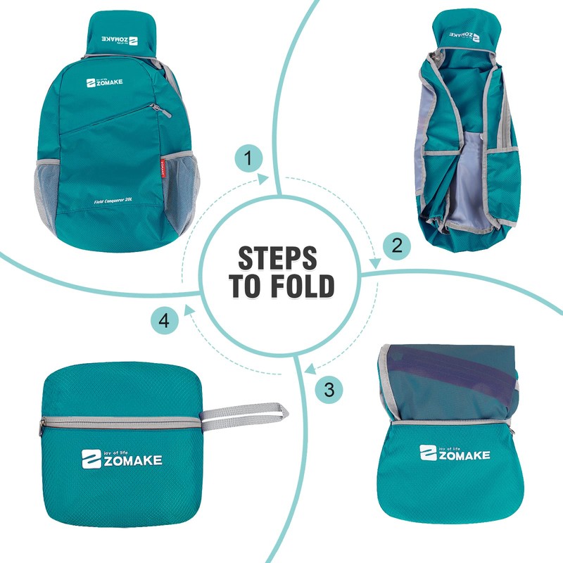 ZOMAKE Lightweight Packable Backpack 20L, Foldable Backpacks Leger Sac à