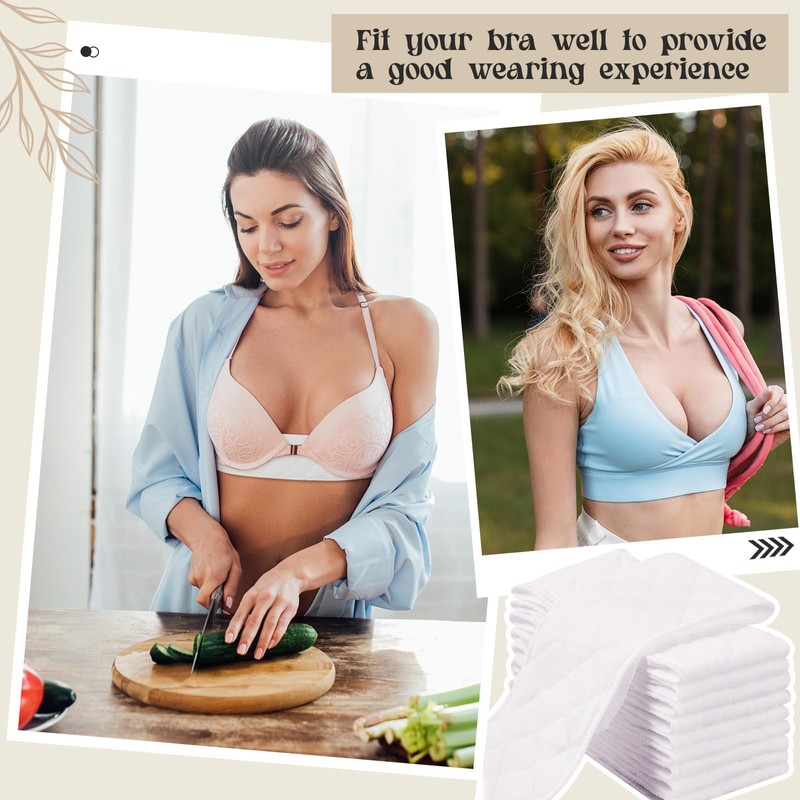 Toulite 10 Pcs Cotton Bra Liners Boob Sweat Pads 3