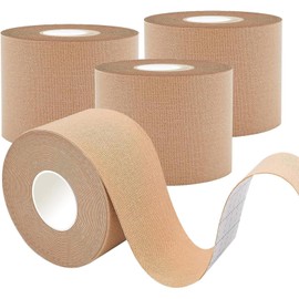 Athletic Sports Tape Elastic 4-Rolls Kinesiology Tape - Sport Trainers & Waterproof Physio Sports Tape, Perfect for Shoulder, Ankle, Elbow and Knee