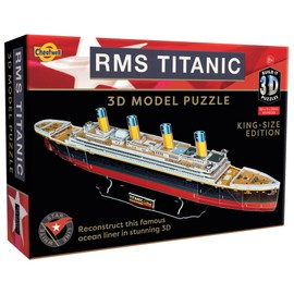Cheatwell Games - BYO Large Scale 3D Puzzle of The Titanic - Model Kits Ship, Jigsaw Family Puzzles and Cruise Ship 3-D Puzzles Gifts for Kids and Adults, 113 Pieces