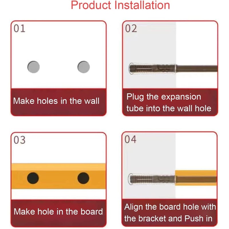Floating Shelf Brackets - 12 Pack Heavy Duty Invisible Wooden