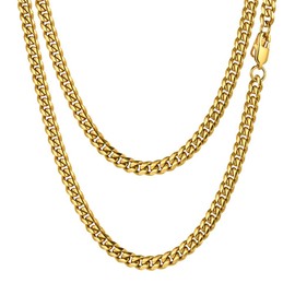 Prosteel Gold Chain Necklace For Men Gold Plated Necklace for Men's Long Necklace Layering Necklaces Gold 30 inch Gold Chain Costume Gold Chain Xmas Gifts