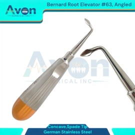 Avon Surgical Bernard Dental Root Elevator with Concave Spade Tip, Bent, No. 63 - Premium