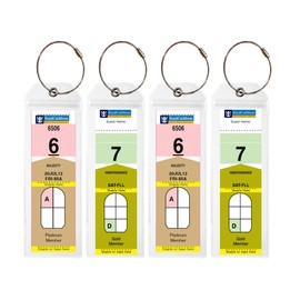Cruise Tags - Narrow Cruise Ship Luggage Etag Holder with Zip Seal & Steel Loops for Royal Caribbean and Celebrity Cruises (4 Pack)
