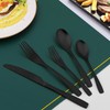 Bettlife 40 Piece Silverware Set, Matte Black Silverware Set for