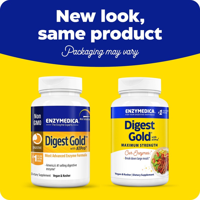 ENZYMEDICA - Digest Gold (240 Capsules) | Digestive Enzyme Supplement