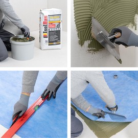 Isolbau 10 m Sealing Tape for Sealing Wall and Floor Waterproof Decoupling Mat Sealing Fleece Suitable for Underfloor Heating MPA Certified