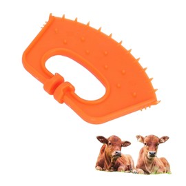 5PCS Calf Weaner Ring, Farm Livestock Animal Weaner Cow Nose Ring with Thorn Plastic Weaning Tool for Calf Cow Cattle(orange)