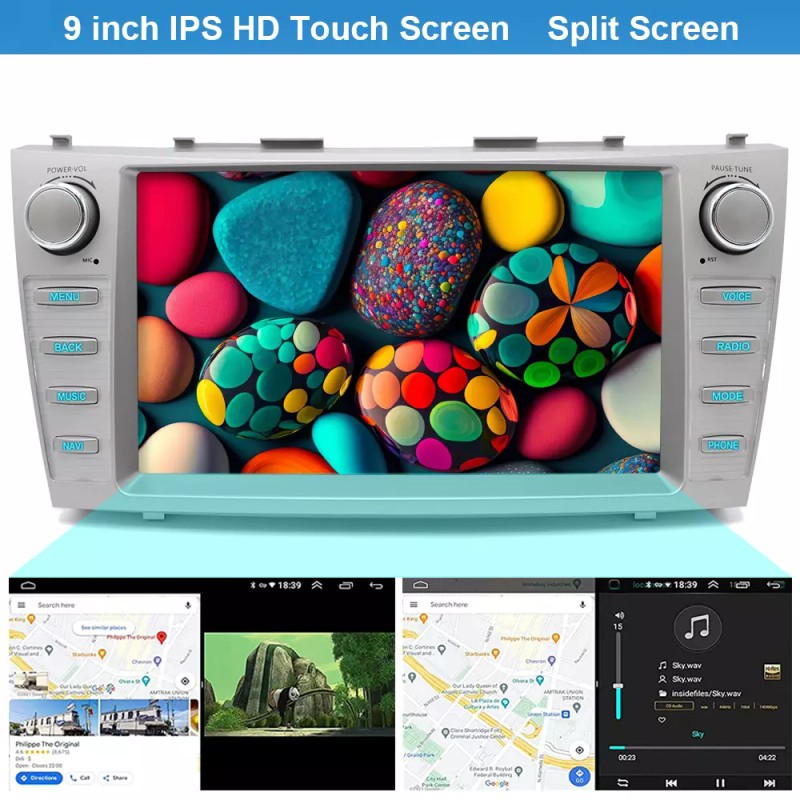 YuanTing For Toyota Camry 2007-2011 Carplay Android 13 Auto Car