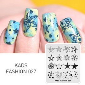 KADS Nail Art Stamping Plates Star Pattern Fashion Stamping Templates Manicure Print Image Templates