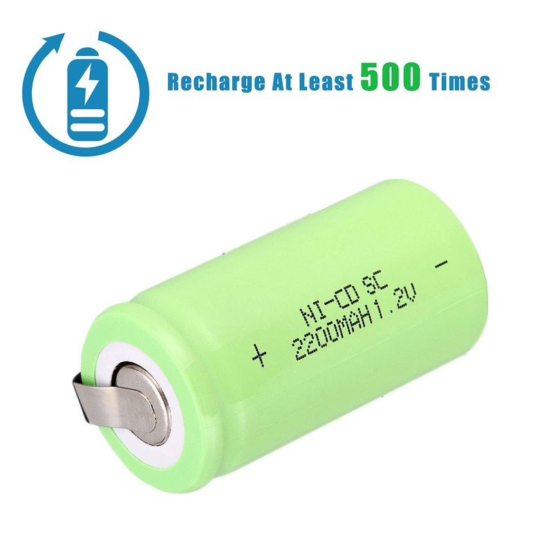 Odstore Ni-Cd Rechargeable Battery Sub C SC Batteries, 1.2V 2200