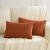 Fancy Homi 2 Packs Burnt Orange Lumbar Decorative Throw Pillow