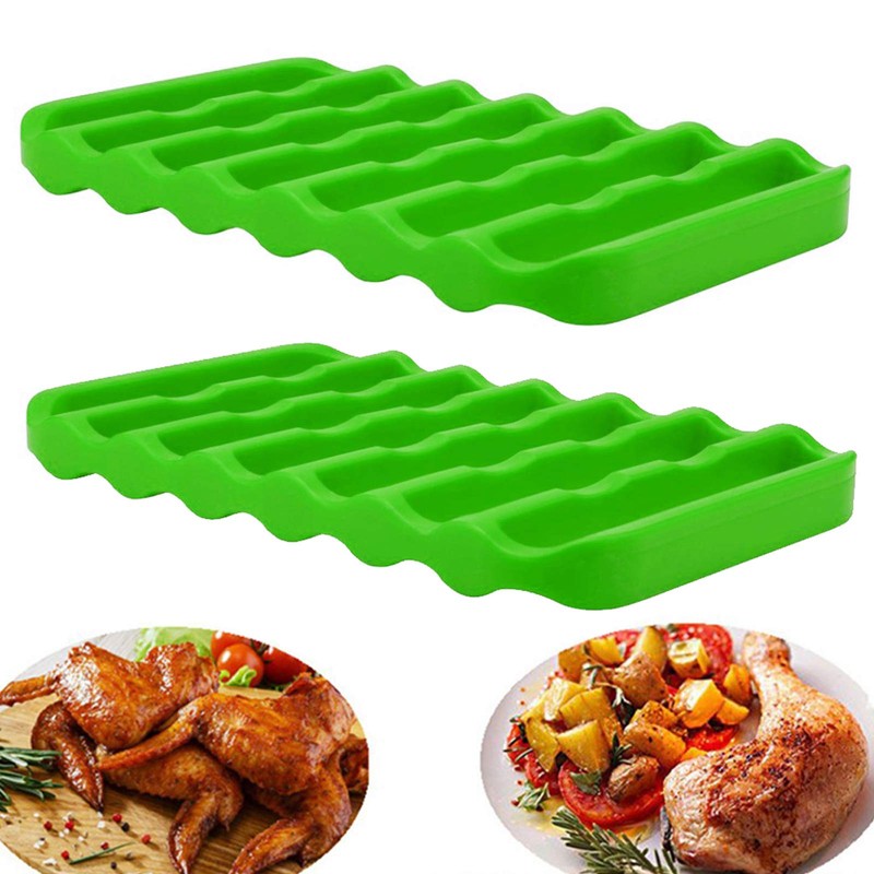 Fivebop 2 Pack Silicone Roasting Racks Non Stick Easy-Clean Cooling