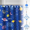 CTOHN 12 Pieces Outer Space Shower Curtain Hooks Rings, Galaxy