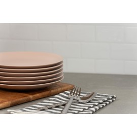 10 Strawberry Street Wazee Matte Coupe Dinnerware, Salad Plate, Blush, Set of 6