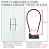 HOJLKLD Combination Lock Cable Lock with 4 Digits,Combination Padlock with