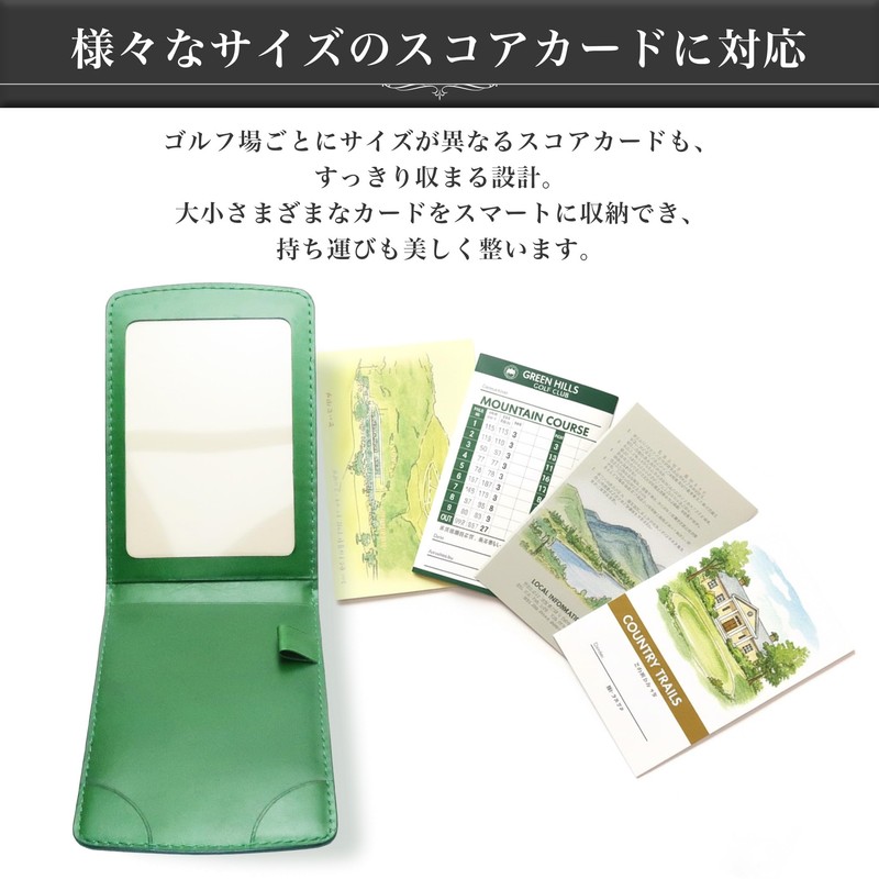 Golf Scorecard Holder Vertical Genuine Leather Scorecard Cover Scorecard Case