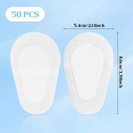 SAIIURV 50 Stück Augenpflaster Augenklappen Selbstklebende Einweg Augenpads Atmungsaktive Schlaf Augenpolster Lichtblockierende Augenpad Bandagen für Erwachsene Mädchen Jungen Lazy Eye (Weiß)