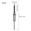 sourcing map 3pcs Square Hole Drill Bit 3/8"(9.5mm) High Carbon