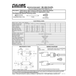 Fulham SC-120-113-CFL Pony Sugar Cube Ballast - 120V