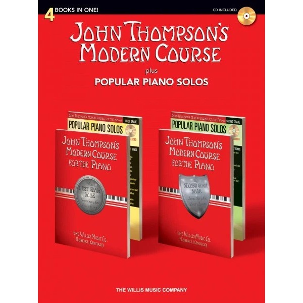 John Thompson's Modern Course plus Popular Piano Solos 4 Books