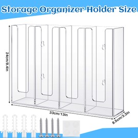 Cunhill Cup Lid Organizer Acrylic Sauce Cup Dispenser 4 Compartments Countertop or Wall Mount Plastic Sauce Cups and Lids Organizer Storage Holder Restaurant Supplies for Party Kitchen (Clear)