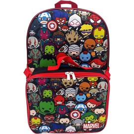 Ruz Kawaii Avengers 16" Backpack With Detachable Lunch Box