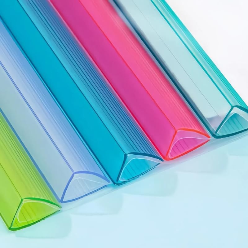 10PCS Clear A4 Slide Binders White Binding Bars Slide Grip,Plastic