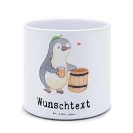Mr. & Mrs. Panda Personalisierter XL Blumentopf Trinkbruder - Personalisierte Geschenke, Personalisierter Blumenübertopf, Personalisierter