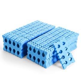 100 Pcs Sponge Toe Separators Soft Finger Separators Premium Pedicure Tool Kit Flexible Toe Divider Spacer for Polishing Pedicure Manicure Coating Nail Art Beauty Accessories (blue)