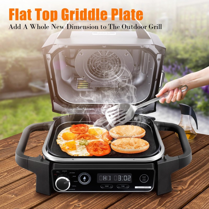 Non-Stick Cast Iron Griddle Plate for Ninja Woodfire OG700/OG701 Grills