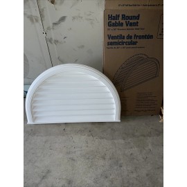 Gable Vent Half-Round Gable Vent WHITE 32”x20” Premium Exterior Wall Vent