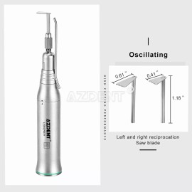 AZDENT Dental Micro Saw Surgical Handpiece 4:1 Reduction Reciprocating Bone Cutter - Oscillating,left and right reciprocation
