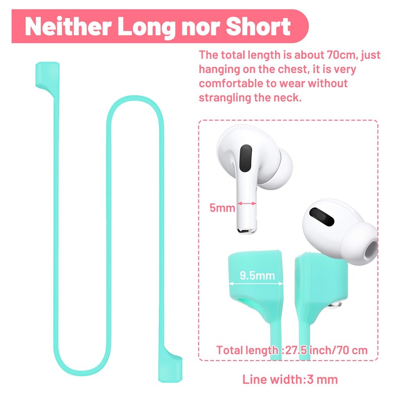 FRCTLNKG 4 Pcs Earbud Strap, Earplug Lanyard Anti-Lost