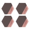 Premier Housewares 1203661 Coasters, Cardboard, PU-Polyurethane, Grey And Rose Gold,