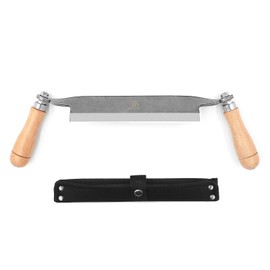 WICING Draw Knife, Straight Debarking Tool No Assembly Required, Overall 15.8"/ 8" Blade Woodworking Tool,1065 Manganese Steel, Ergonomic Solid Wood Handle