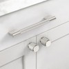 Asidrama 10 Pack 5 Inch(128mm) Brushed Satin Nickel Knurled Kitchen
