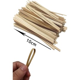 YFFSFDC Bini Tie Wrapping Tie Kraft Paper for Twist Tie Binding Bread Bag Wrapping Yer Wire Tie Decorative Material Iron Wire Tie Decorative Material 3.9 inches (10 cm) (Set of 1000)