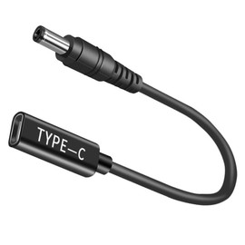 Bacron 5.5 x 2.1mm USB C Cable, Male to DC Female 12V 19V 20V Adapter, DC 5.5x2.1mm Adapter to USB C Adapter Made for Solar Panel, Motorhome, Portable Power Station, RVs, Solar Generator