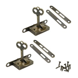 Coshar Small Bronze Antique Lock Mortise Chest Lock Decorative Lock Pack of 2
