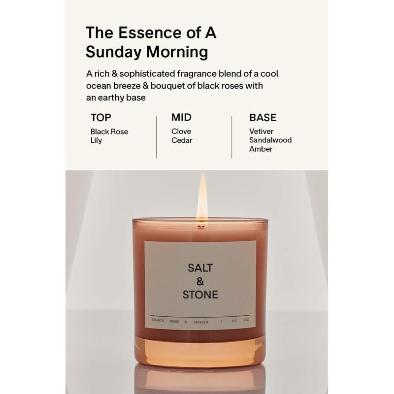 Vela de rosa negra y vetiver