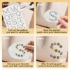 DOODLREAM 60Pcs A-Z Alphabet and Number Galaxy Embroidery Pattern Stabilizer,