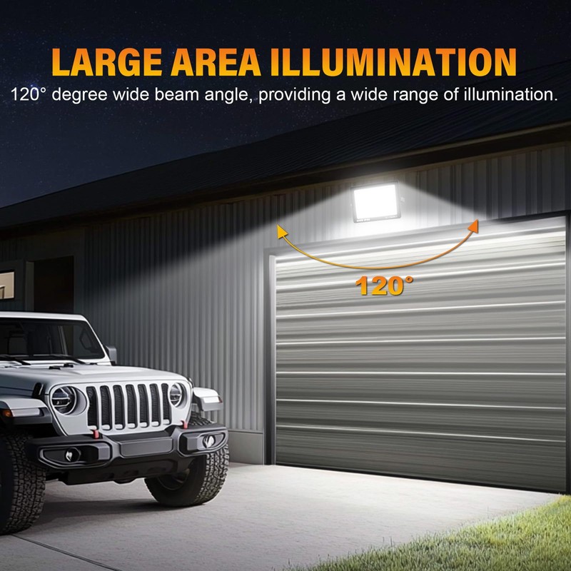 YOJZMA 50W Flood Lights Outdoor 5000 lm Super Bright Security