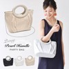 Plex Women's 2-Way Pearl Handle Party Bag, For Weddings, Large,