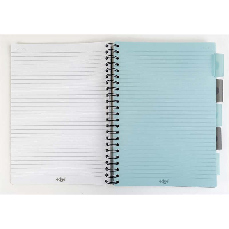 A4 Project Notebook 5 Dividers Twin Wire Soft Cover Mint