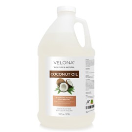velona Coconut Oil 92 Degree 1 Gallon / 128 Fl Oz | 100% Pure and Natural Carrier Oil | in jar | Refined, Cold pressed | Skin, Face, Body, Hair Care | Use Today - Enjoy Results