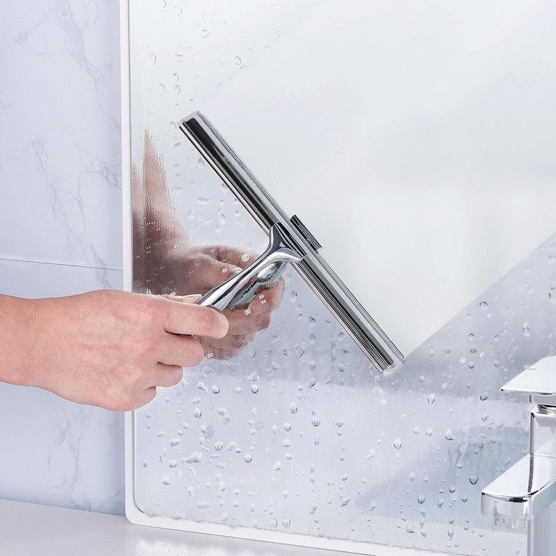 Shower Squeegee for Glass Doors,All-Purpose Squeegee for Shower Doors, Mirrors,Bathroom,