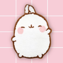 6vibes Molang Bathroom Rug - Bath Mat Non-Slip - Extra Absorbent Bath Mat 55 x 75 cm - Super Soft Shower Mat - Washable with Washing Machine - Gift and Fan Item